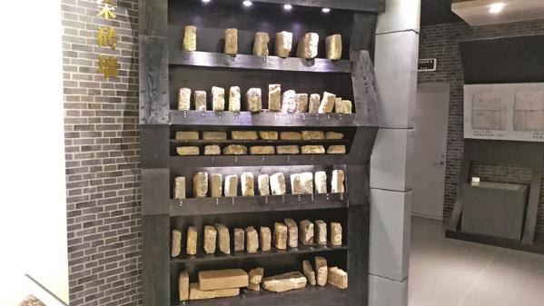 泰州市城建档案馆建成宋砖展示墙