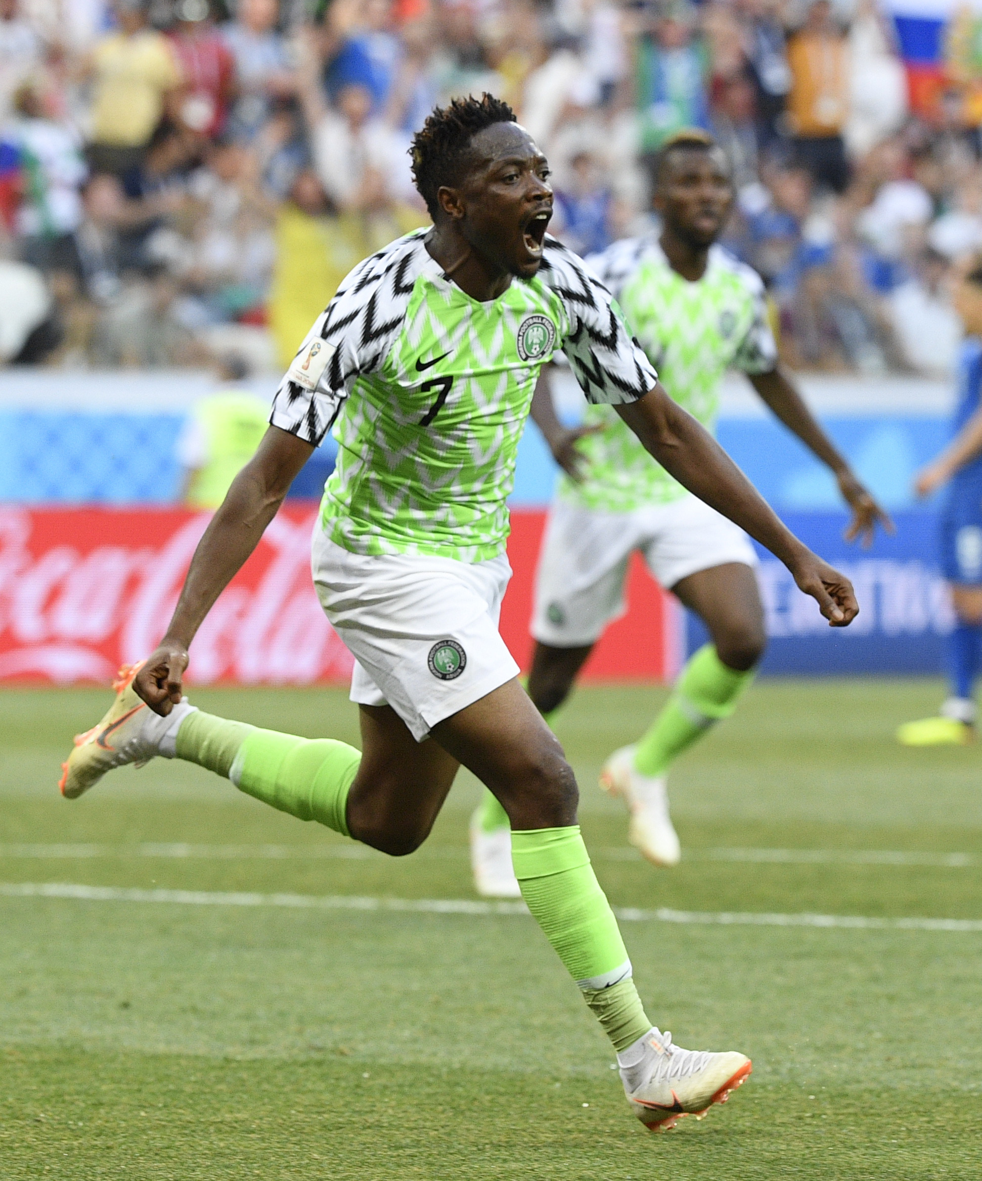 足球——d组:尼日利亚队穆萨破门(2)