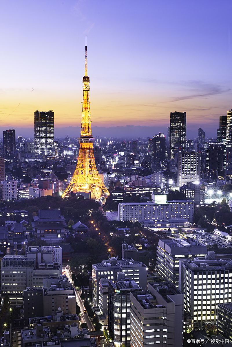 日本东京塔,璀璨星空下的"日本明珠"  日本东京塔,正式名称为日本电波