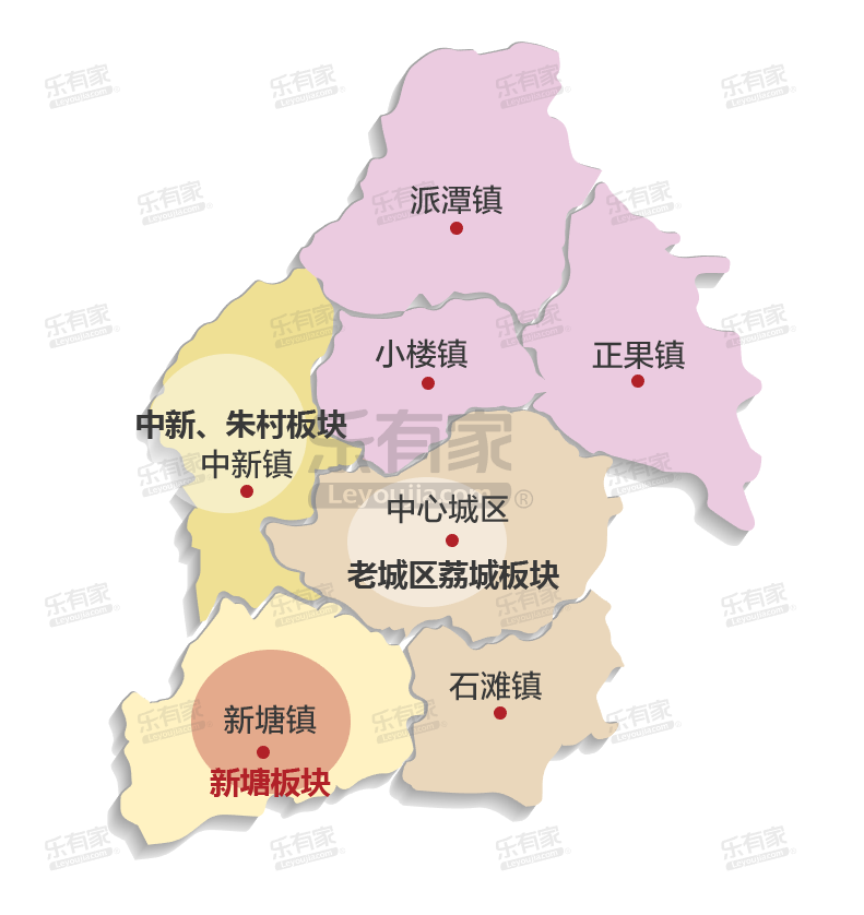 新塘镇各村分布地图图片