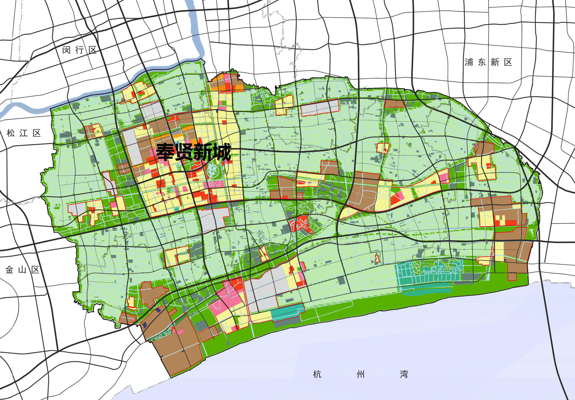 在上海2035总规中,金山滨海是镇,奉贤城区是城,相差有