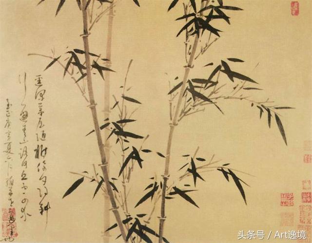 学竹画竹临摹竹|吴镇墨竹图欣赏(收藏)