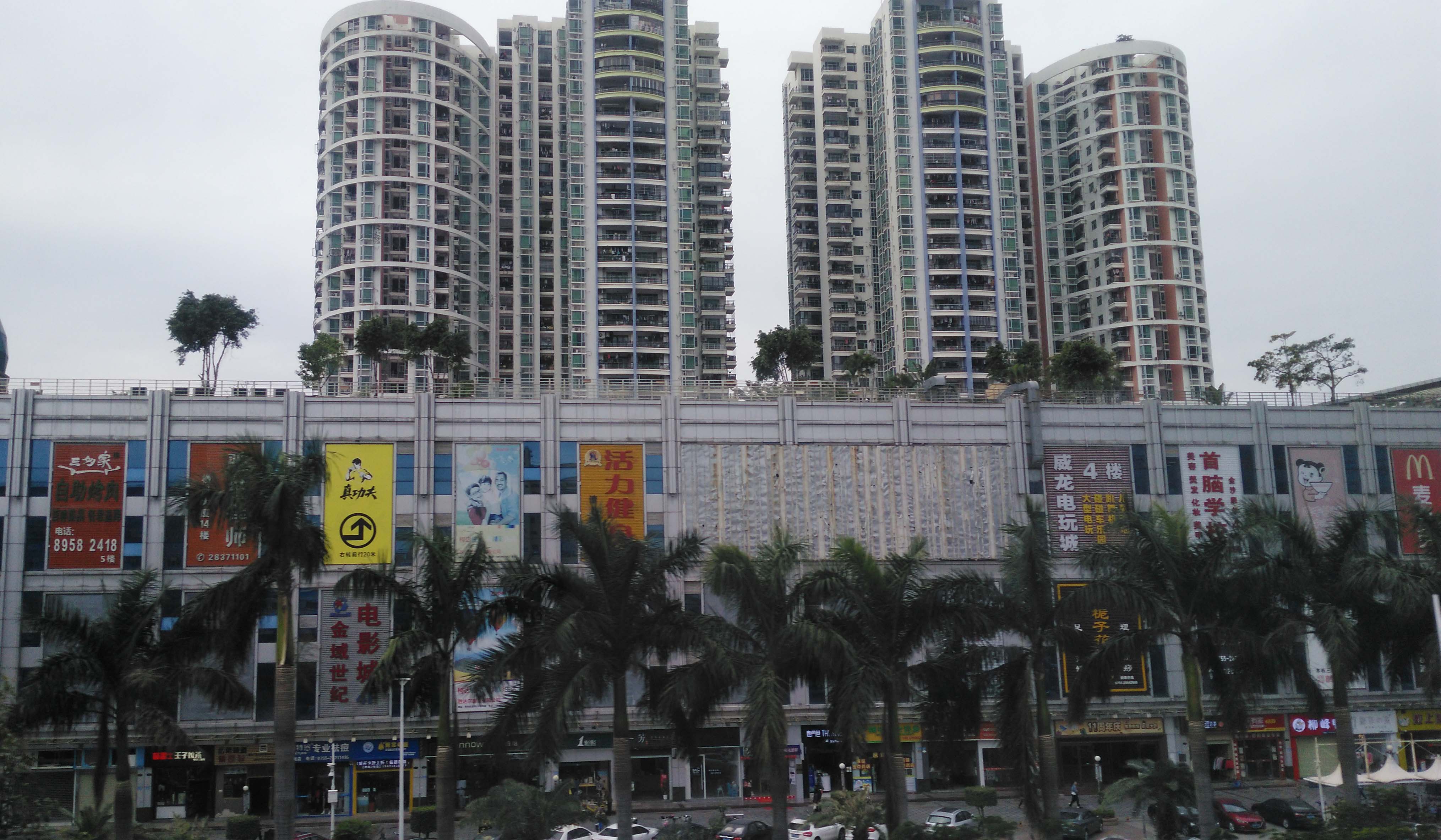 来到木棉湾站,看到布吉街道办大楼,还有广场上那高高的五星红旗,我们