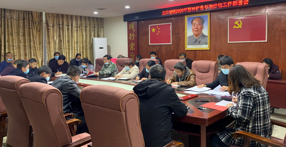 祁阳县三口塘镇召开禁种铲毒专项行动工作部署会