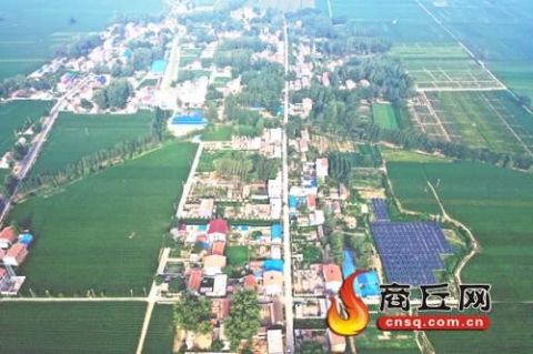 绿色包围下的民权县北关镇刘楼村景色如画