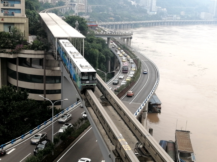 重庆轻轨2号线,原创摄影.