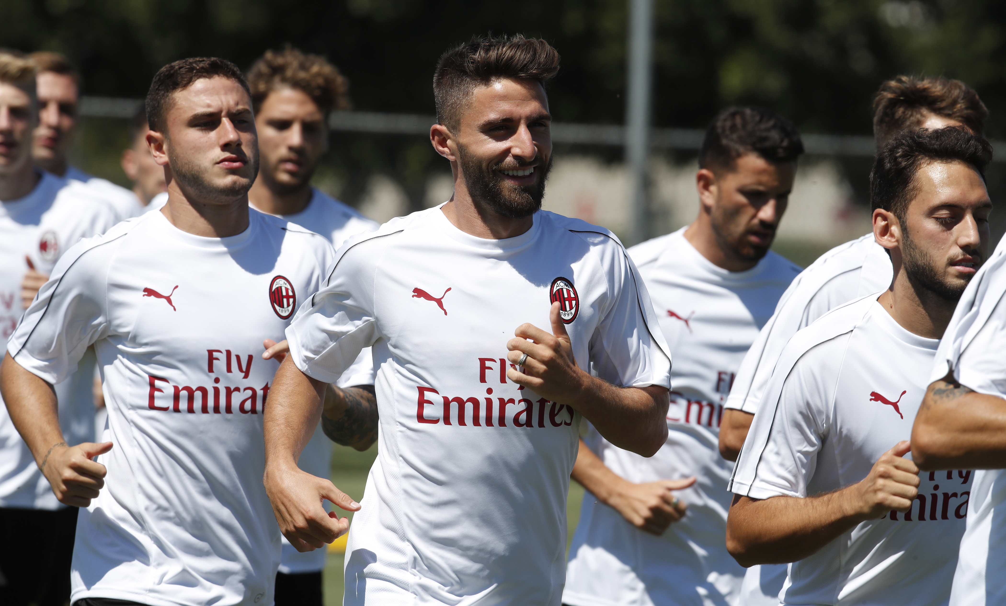 足球——国际冠军杯:ac米兰赛前备战(10)