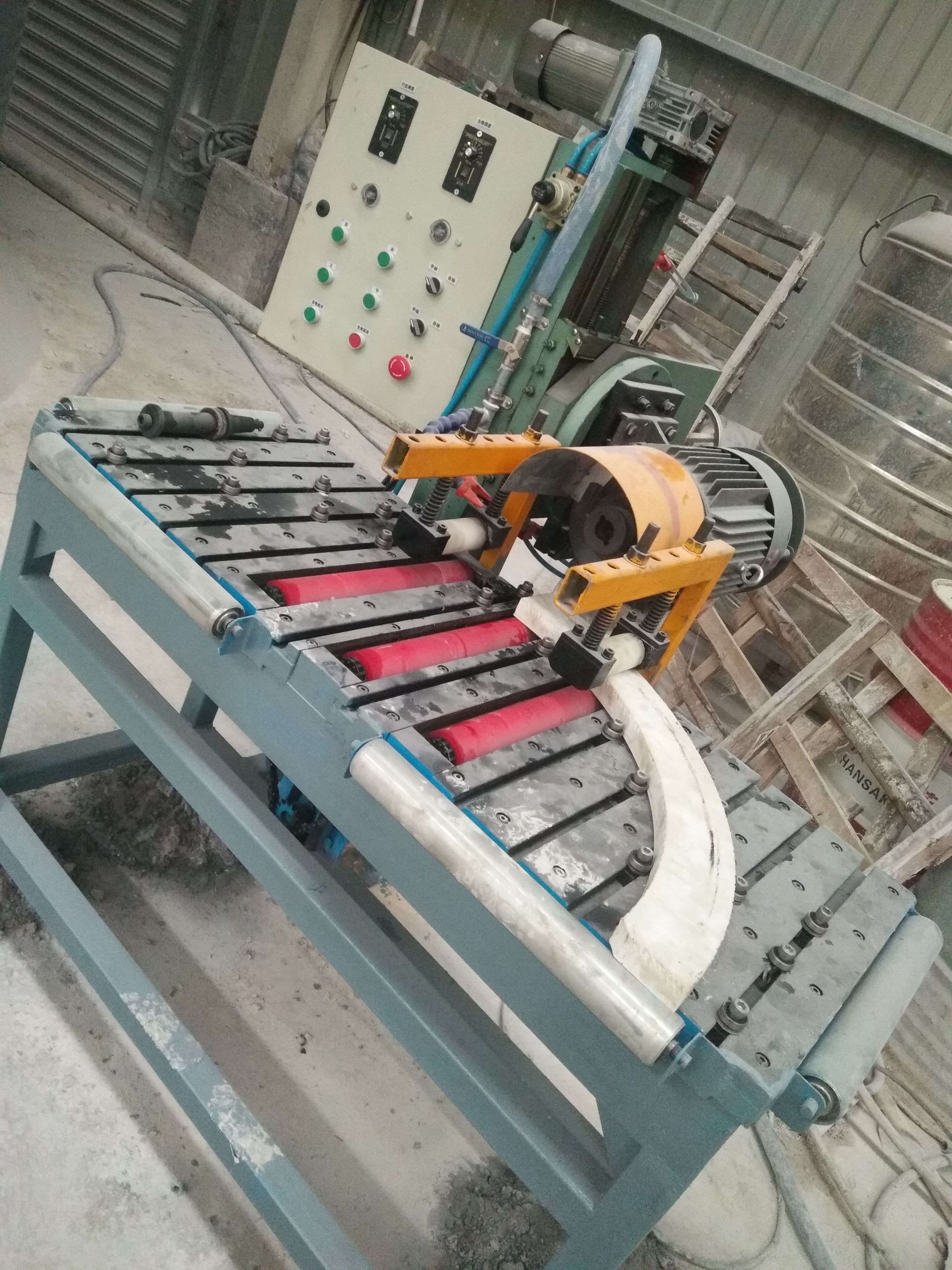 我的发明之石材圆弧线条机