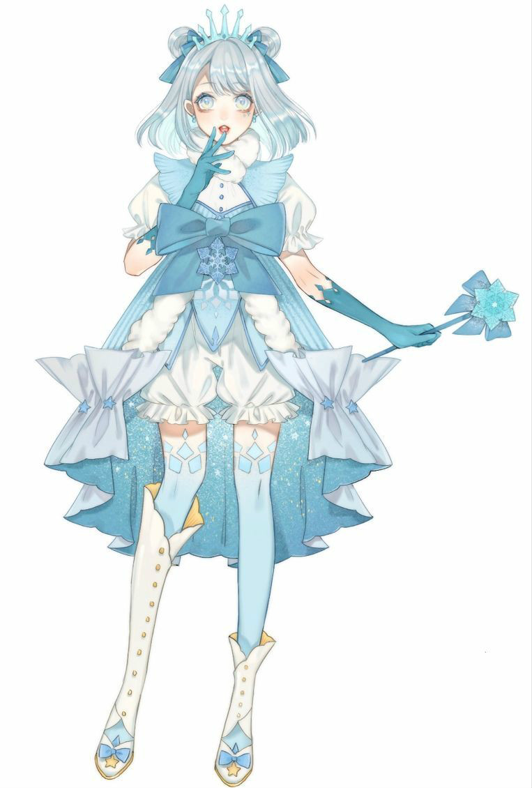 精致灵动冰雪美少女绘画,画面唯美又可爱