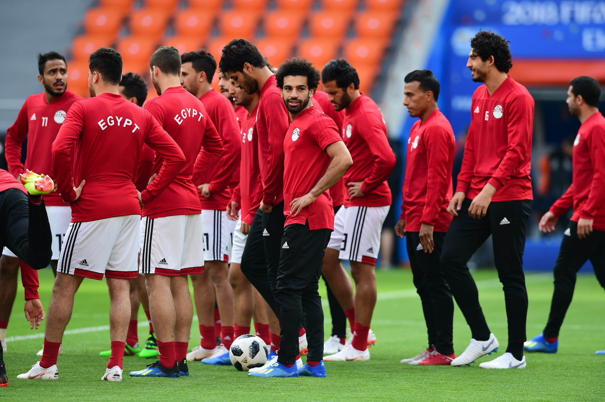 足球——埃及队备战世界杯(2)