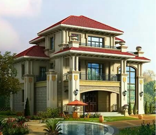 农村豪华别墅推荐,第二款8米宽的入户门厅太霸气