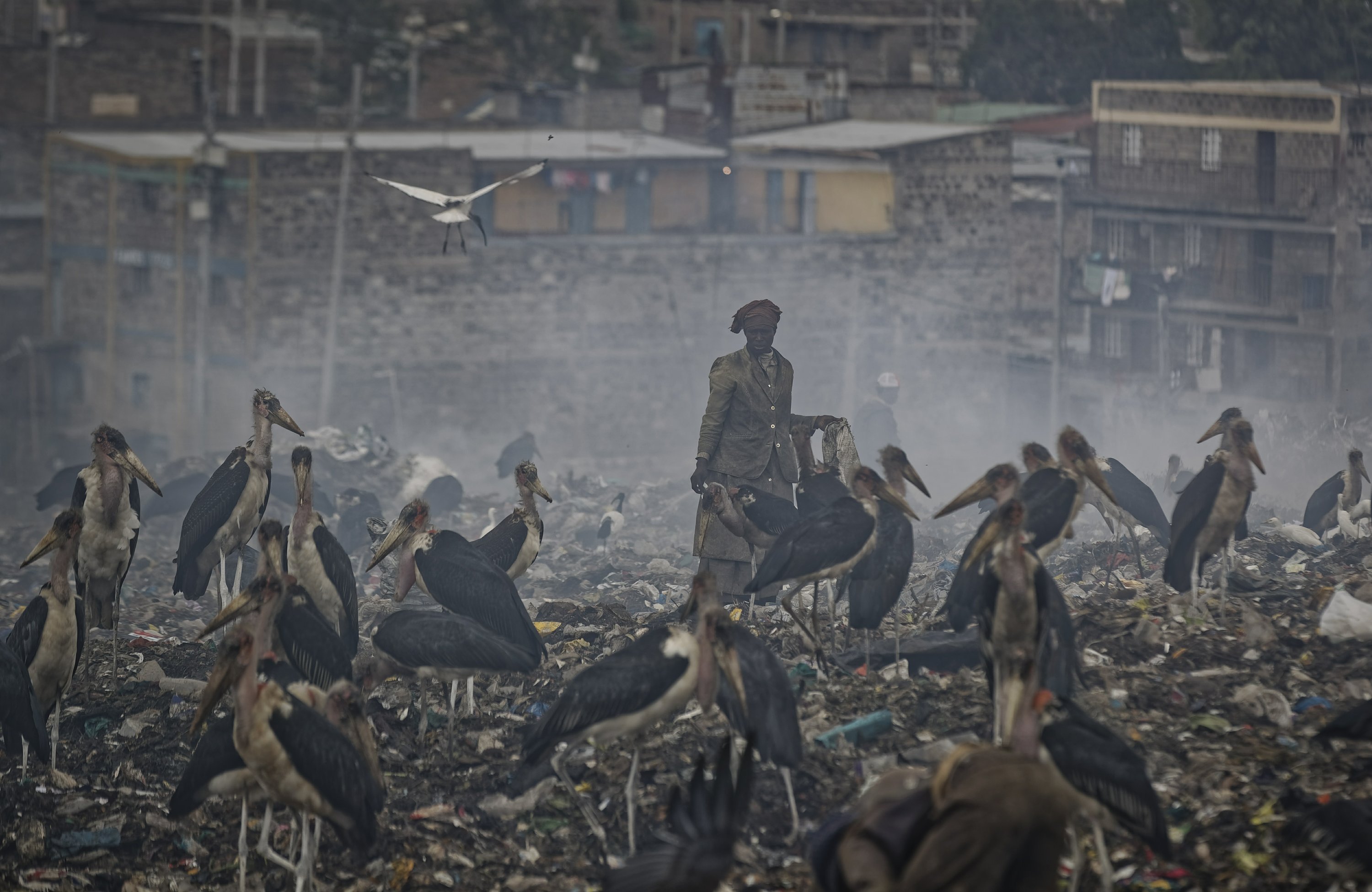 实拍在非洲垃圾填埋场拾荒的贫民 身处环境令人触目惊心