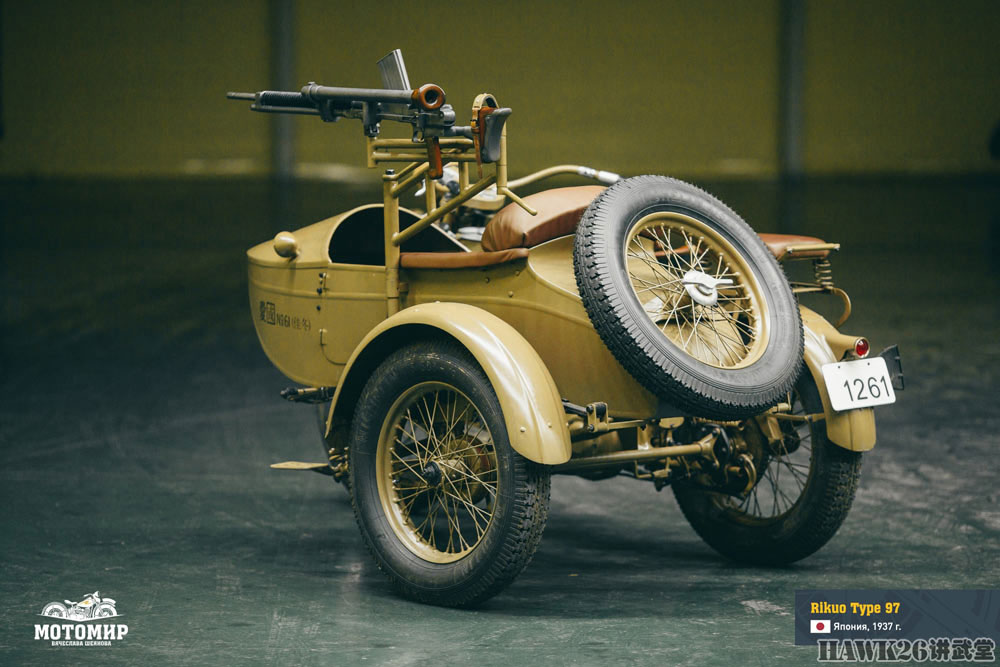 图说:陆王97式挎斗摩托车 日军依仗的机动装备竟是哈雷戴维斯