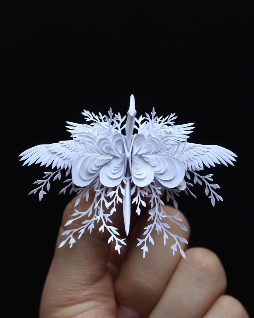 外国小哥巧手叠千纸鹤 居然能做到1000天不重样 而且还这么美!