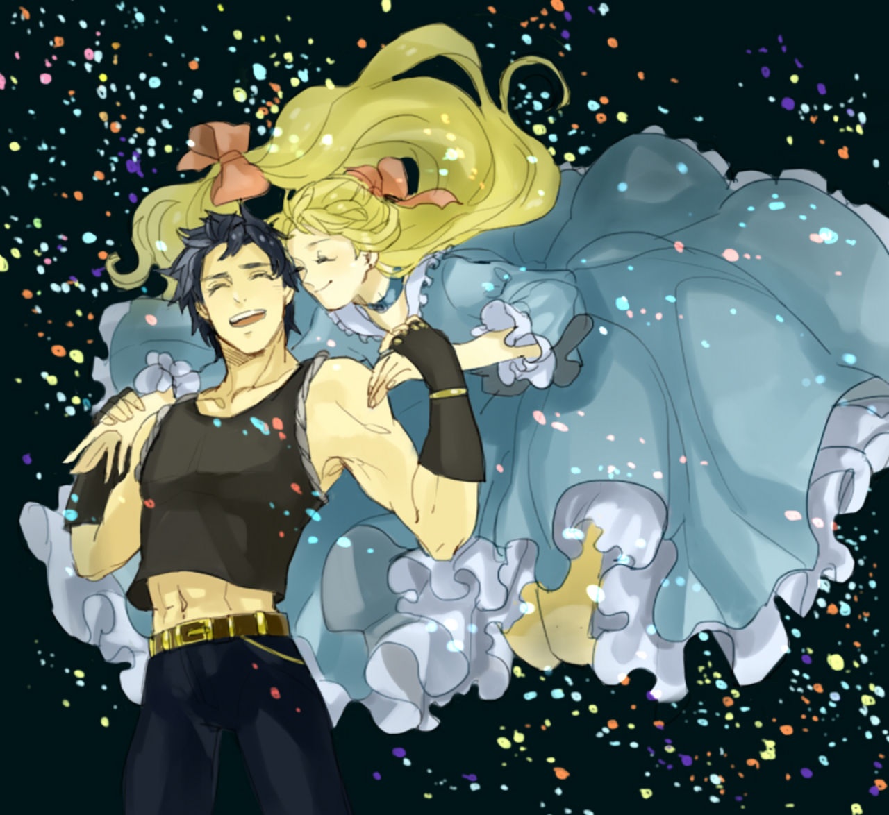 在豆瓣9.9分的日本奇幻动漫《jojo的奇妙冒险》,这是插画壁纸