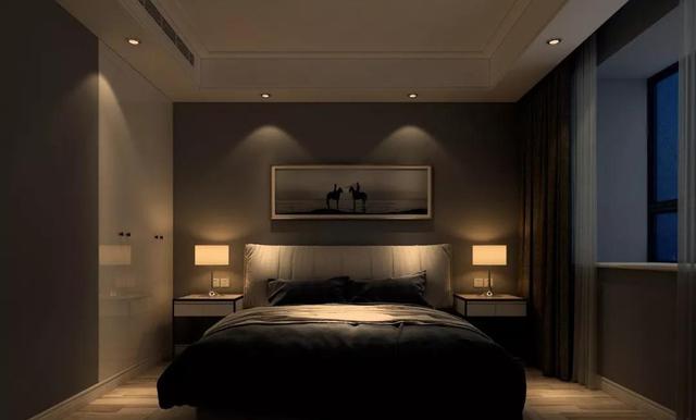 卧室空间使用低照度,一般照度选择150lux以下.