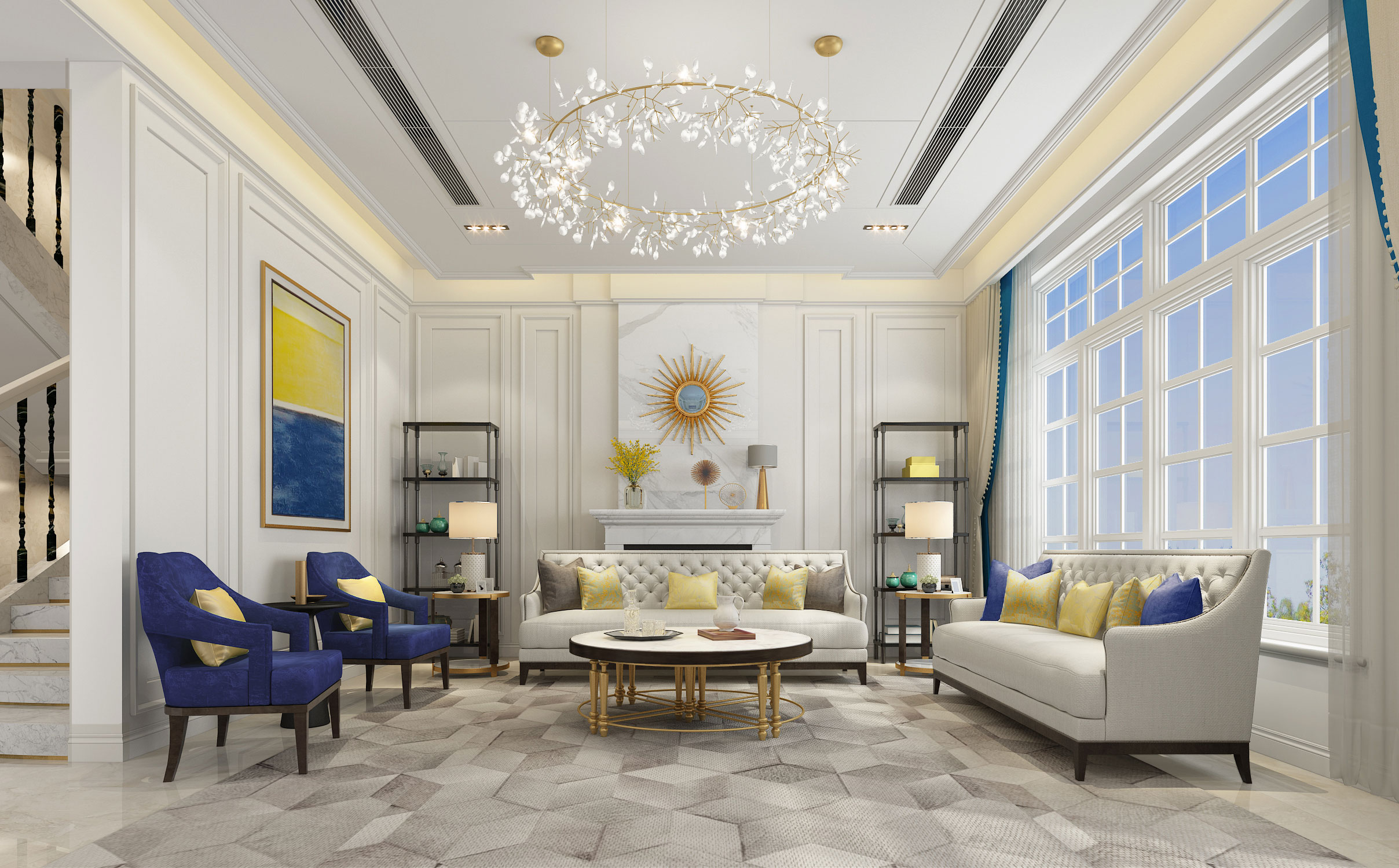 襄阳别墅设计装修新装饰主义和新中式风格效果图