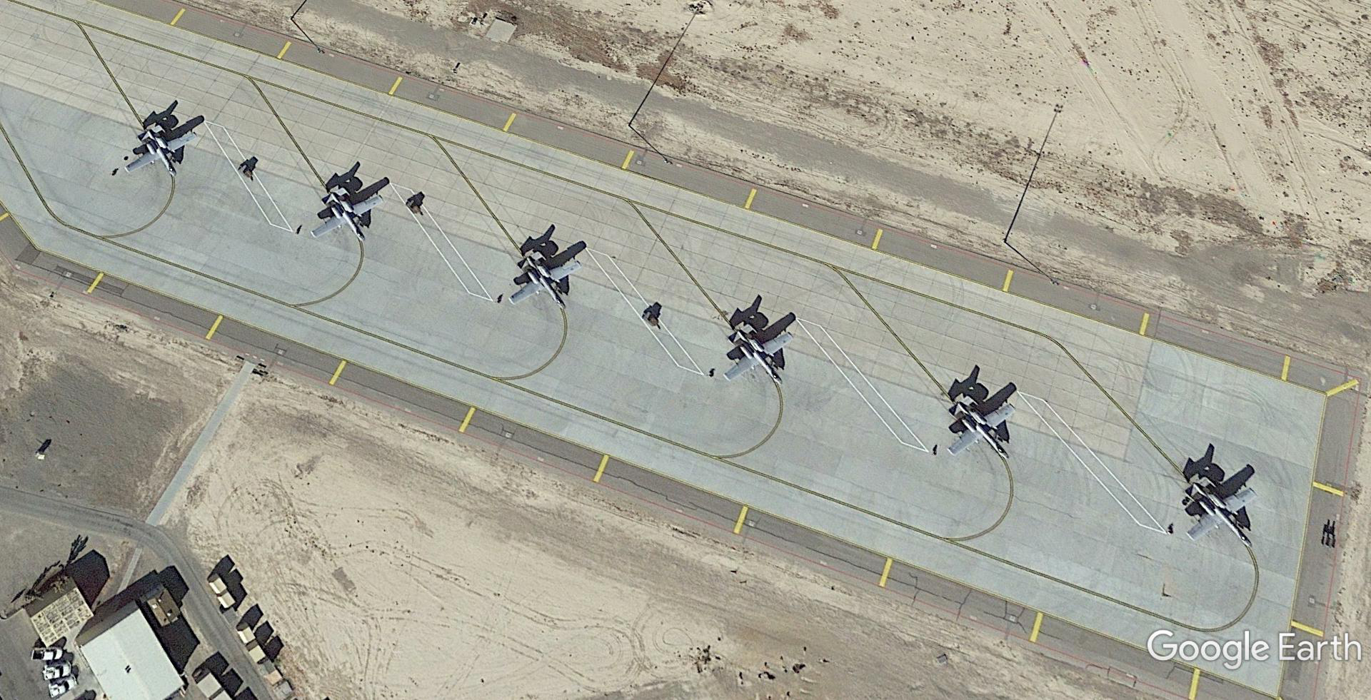美国内利斯空军基地a-10攻击机群卫星图像