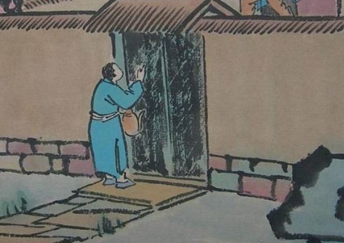 古诗对联:叩门童子高齐栅,卧榻村尨吠向人