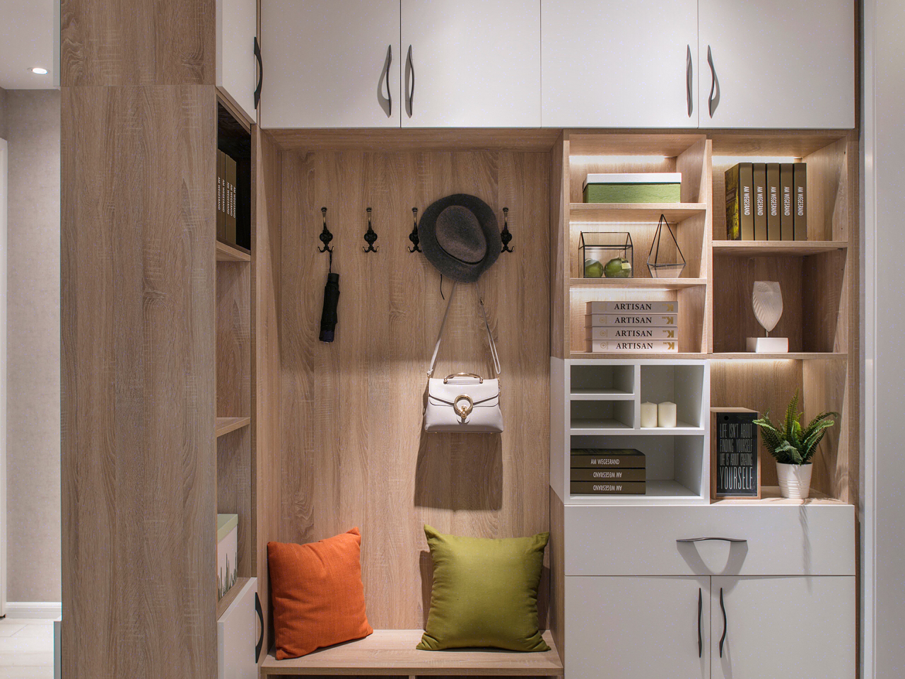 盘点2018年比较流行的几款入户门鞋柜样式,还没有装的可以get下