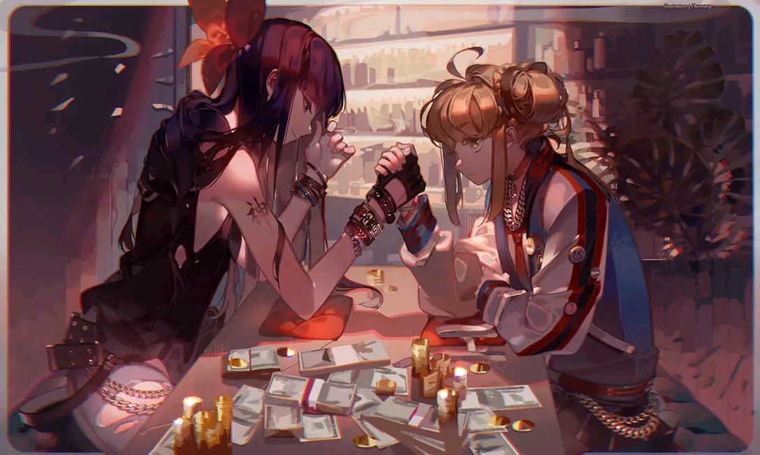 红黑配色,画风独特,你爱吗?画师来自pix:河cy