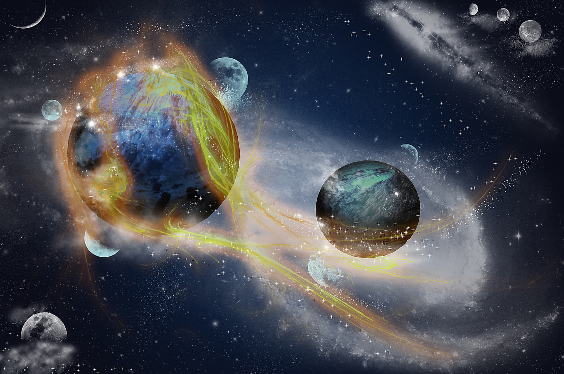 宇宙天体结构中最基本的组成单元,银河系中有大约2000亿颗左右的恒星
