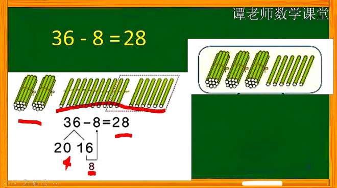 [图]一年级数学下册，第6章：两位数减一位数、整十数，同步课堂