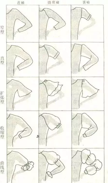 短袖袖子结构图图片