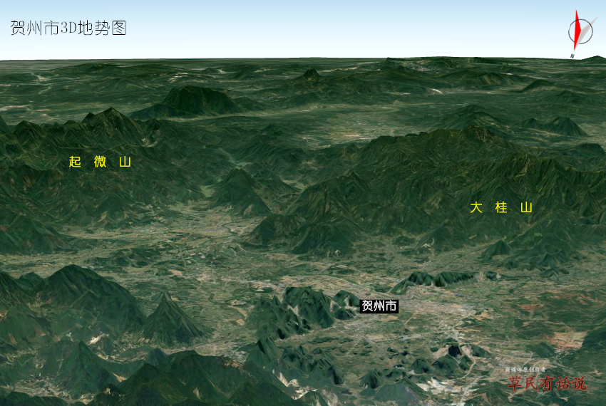 广西十四市 3d版地势图:南宁,桂林,柳州,百色,河池,来宾