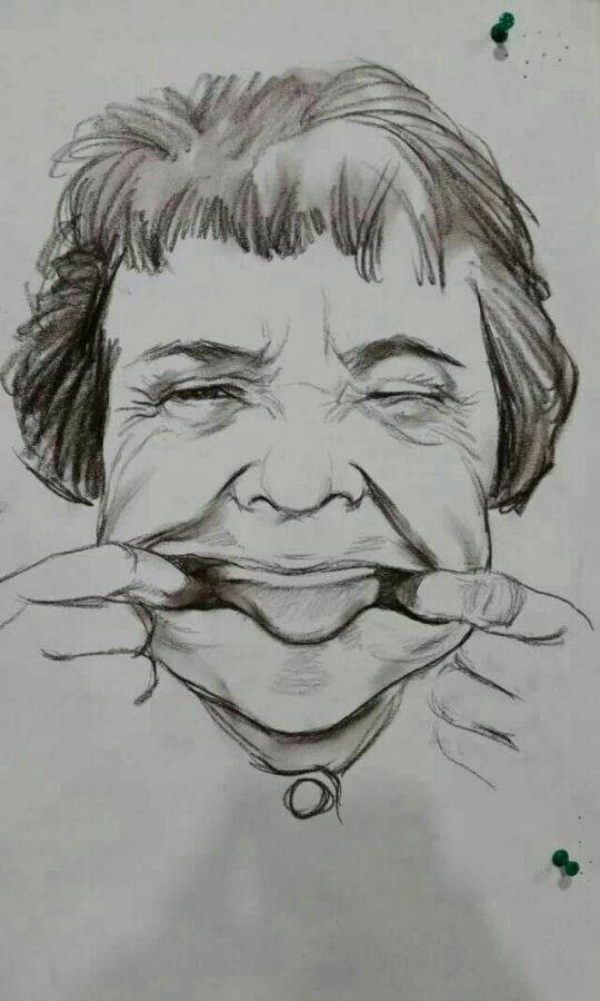 范炯钢笔画分享:人物速写头像各种表情包