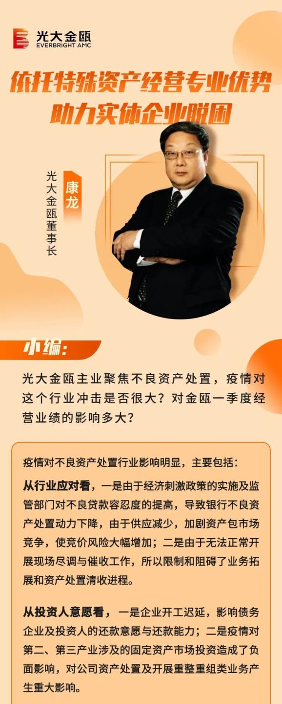 逆行者说|光大金瓯康龙:依托特殊资产经营专业优势助力实体企业脱困
