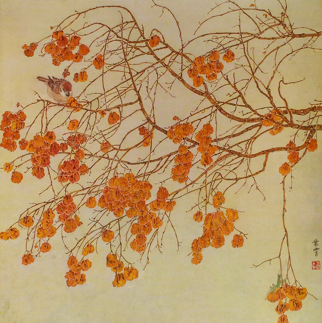 蔡业霄的新工笔花鸟作品欣赏