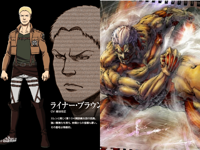 进击的巨人中九位巨人变身前后对比,女巨人最性感,艾伦混合形态