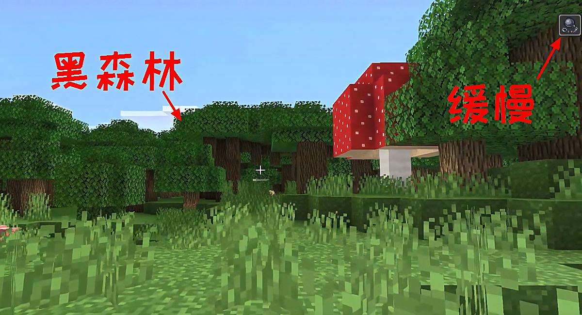 我的世界:复杂生态效果,进入黑森林天色会变暗,移动也变慢了!