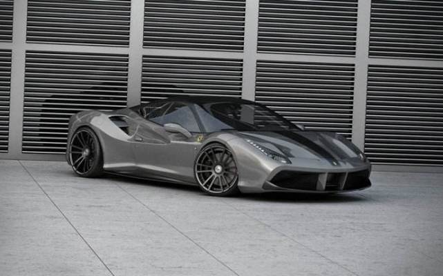 "高级灰"法拉利现身街头,价格450万,上车的空姐太引人注意