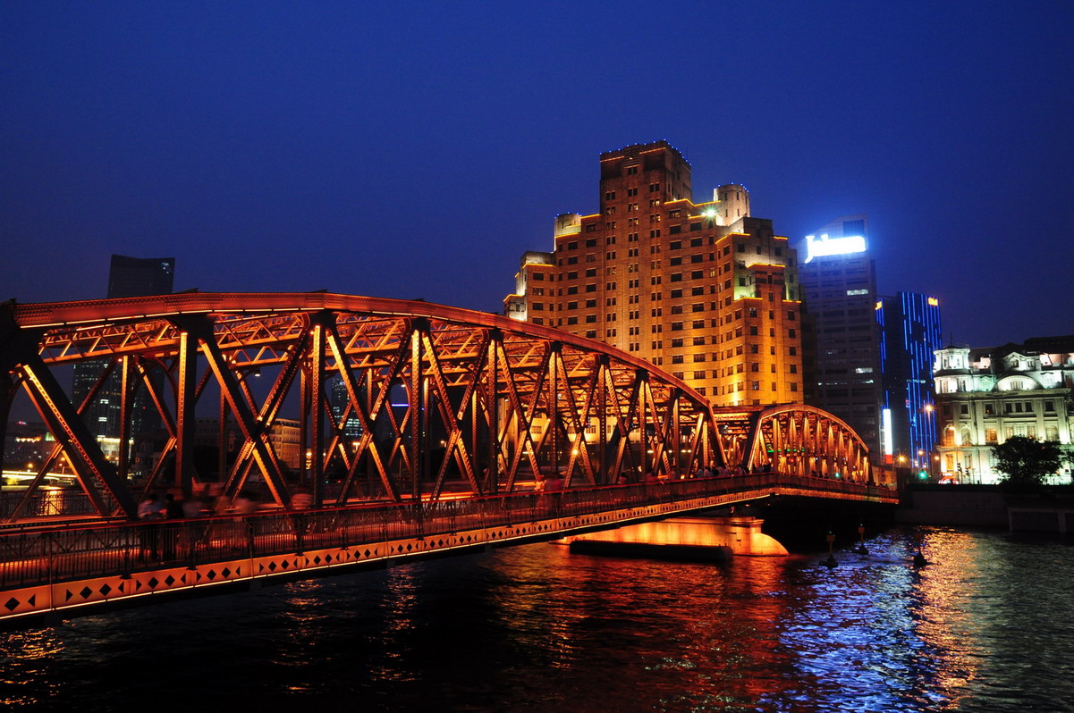 广州海珠桥夜景图片