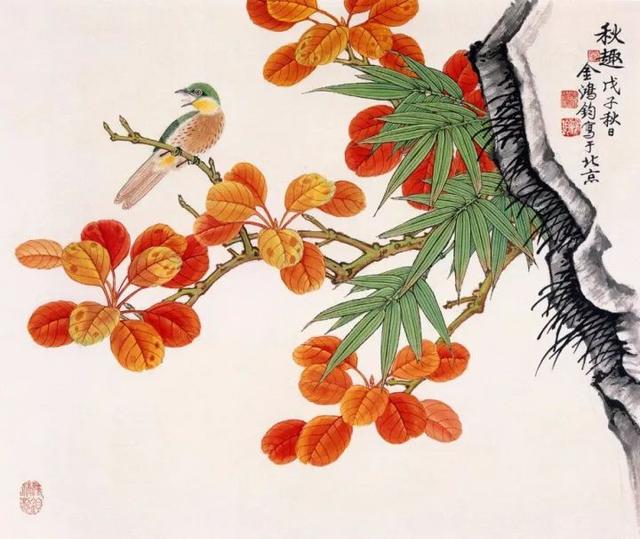 他是中国花鸟画科第一届专业人才(99幅)