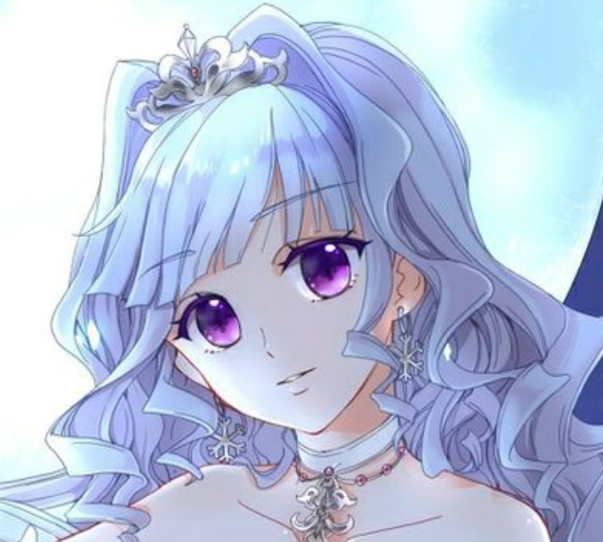 动漫大头贴:头戴皇冠,红发美少女气质十足,颇有王者风范.