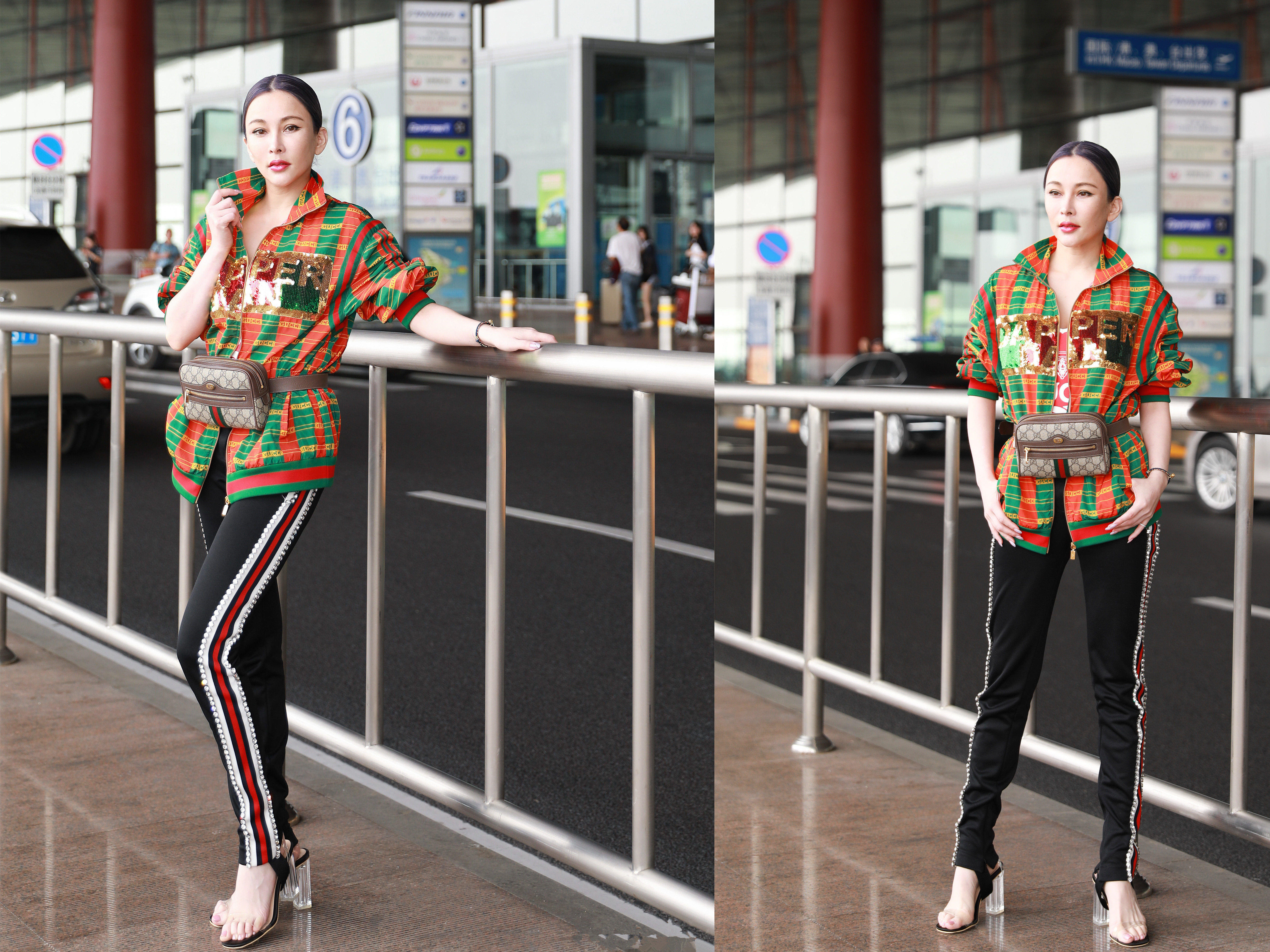 现在牛仔裤只穿一条裤腿?温岚蔡依林穿上秒变一米八!