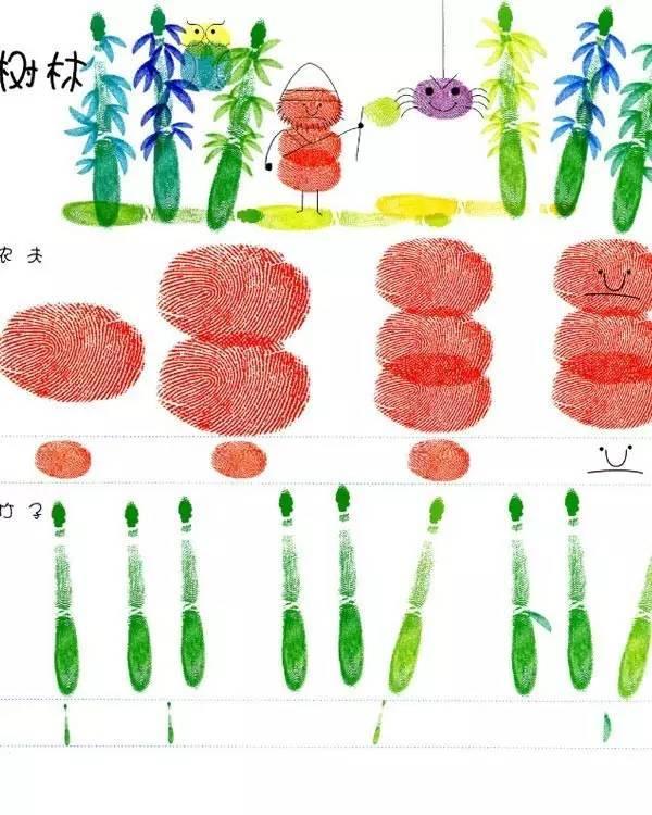 幼儿园指纹画图片大全图片