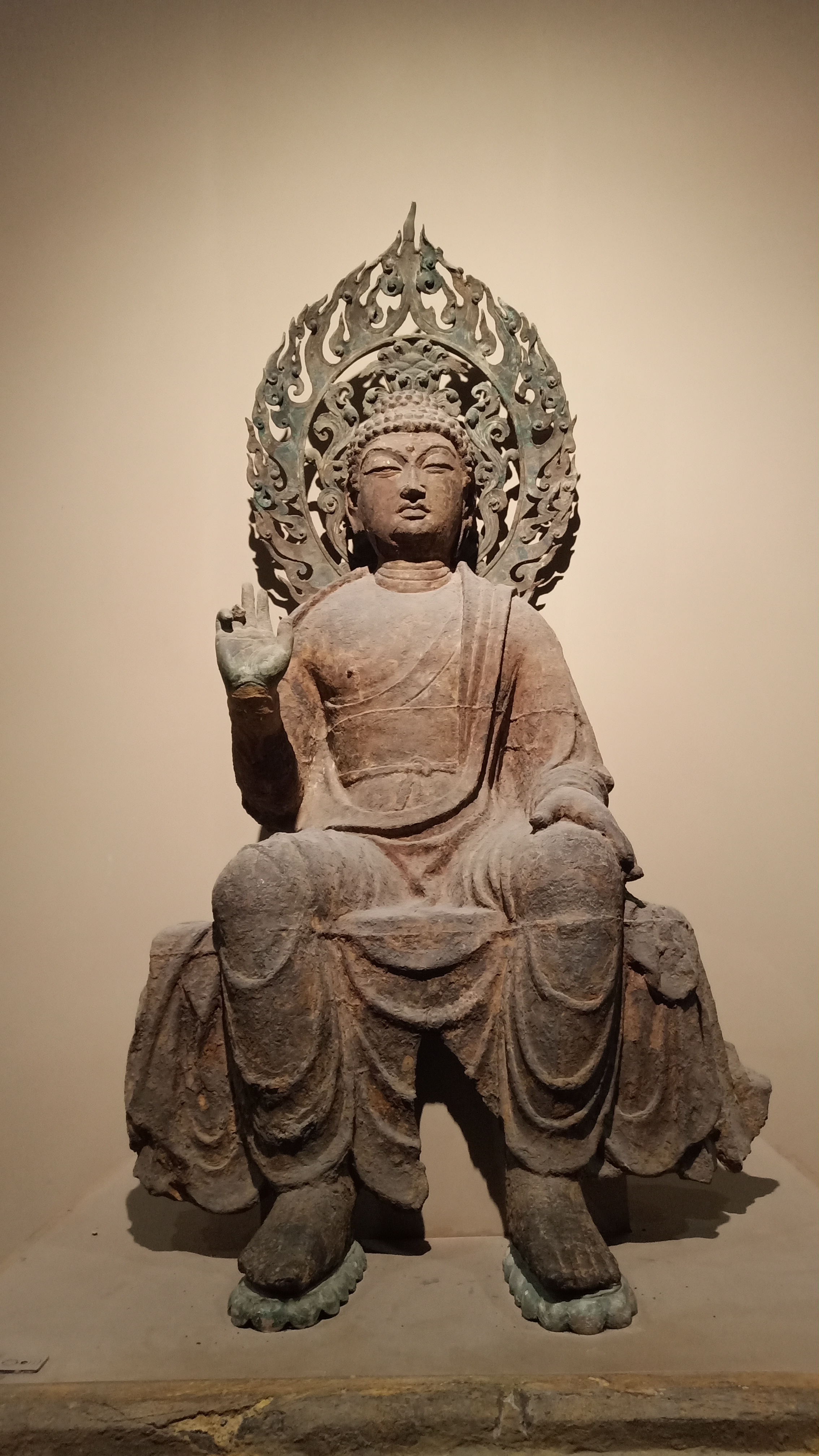 唐代佛像,1974年西安市碑林区王前村出土