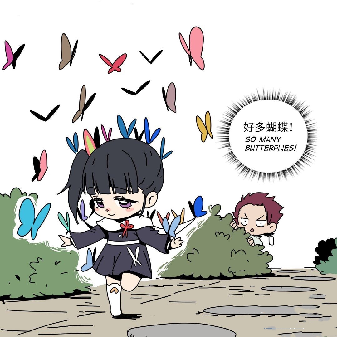 鬼灭之刃小剧场:和蝴蝶说话的香奈乎,画师描绘的超有趣短篇故事