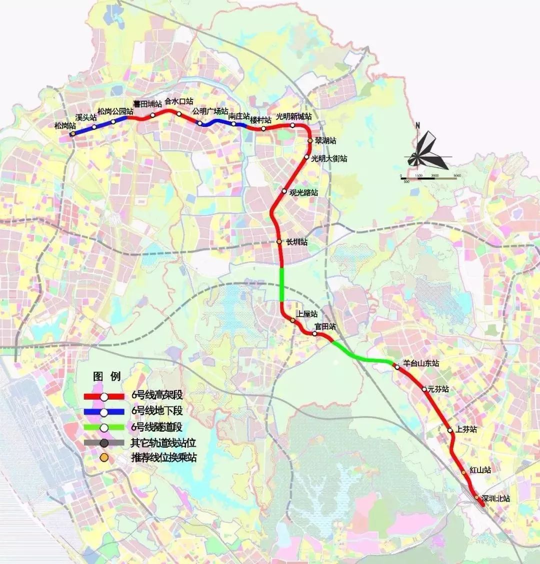 公明地铁6号线路图图片