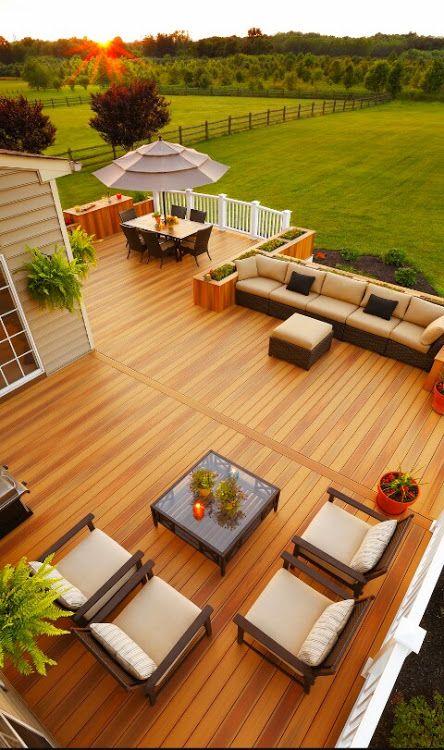 防腐木地面合集:没想到庭院花园里防腐木地台还能做出这么多造型