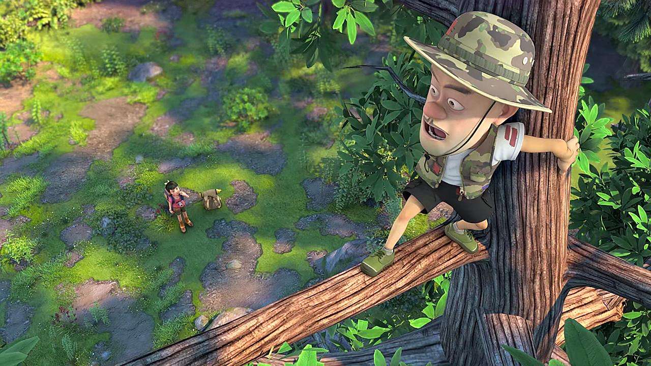 熊出没之探险日记:盘点动漫中五个危险动作,第四个好心疼赵琳!