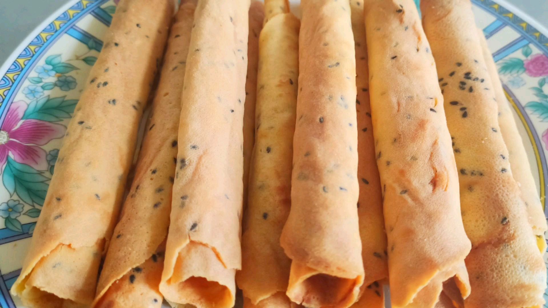 鸡蛋卷,在家就能做,香甜酥脆,美味可口