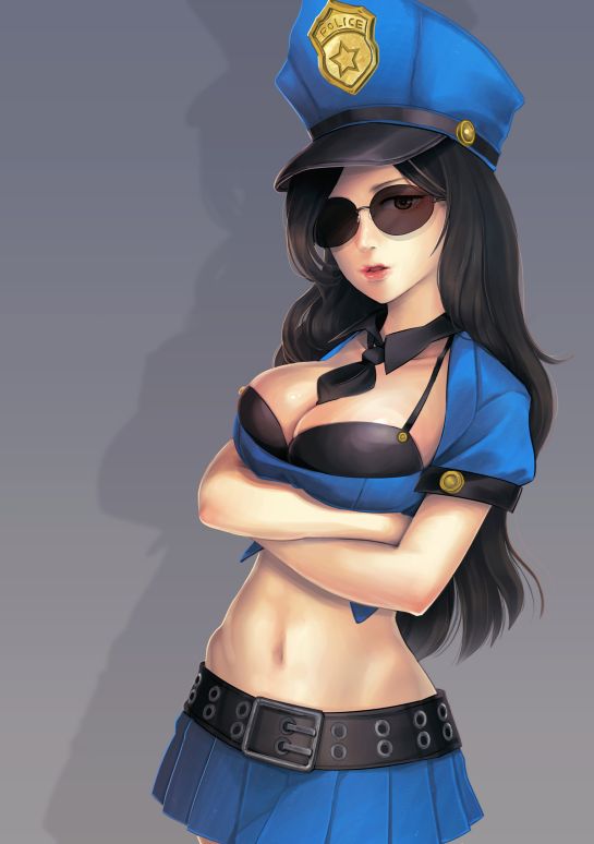 《英雄联盟》:来一波女警凯特琳的写真照,看到舔屏的写真照