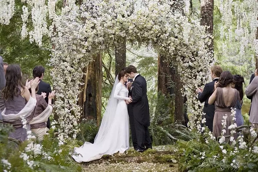 按照《暮光之城》森林系婚礼,根本是童话