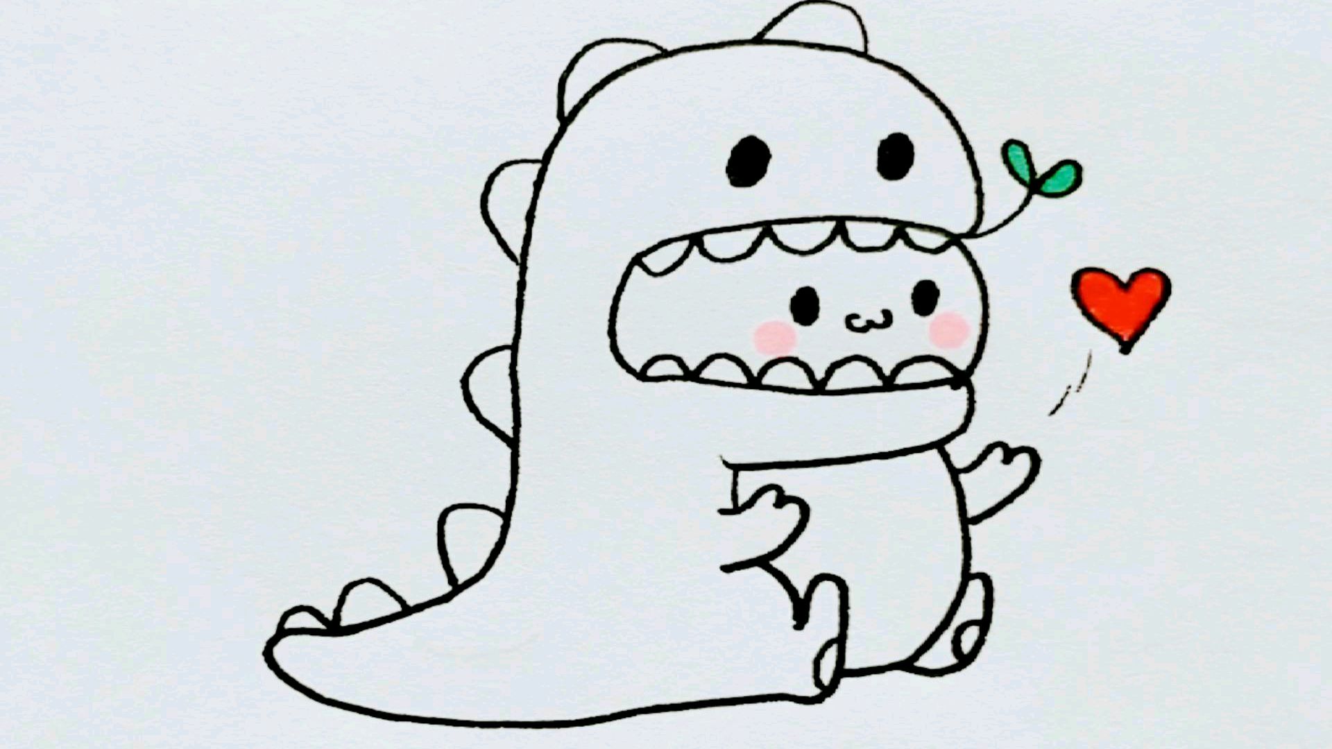 教你画只超萌的小恐龙