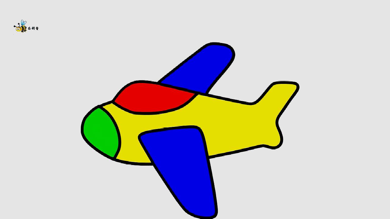 8这幅飞行中的小飞机简笔画方法很简单,只需要几笔就可以画出整体